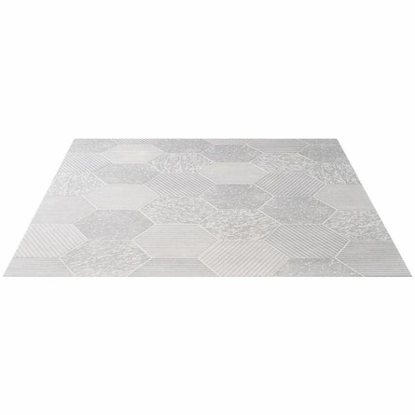 Pool Tiles | 1 sq. ft. Texstone Deco Gris Gray 9″ Matte Porcelain Hexagon Tile Gris Deco Bathroom Bathroom