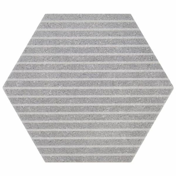 Pool Tiles | 1 sq. ft. Texstone Deco Gris Gray 9″ Matte Porcelain Hexagon Tile Gris Deco Bathroom Bathroom