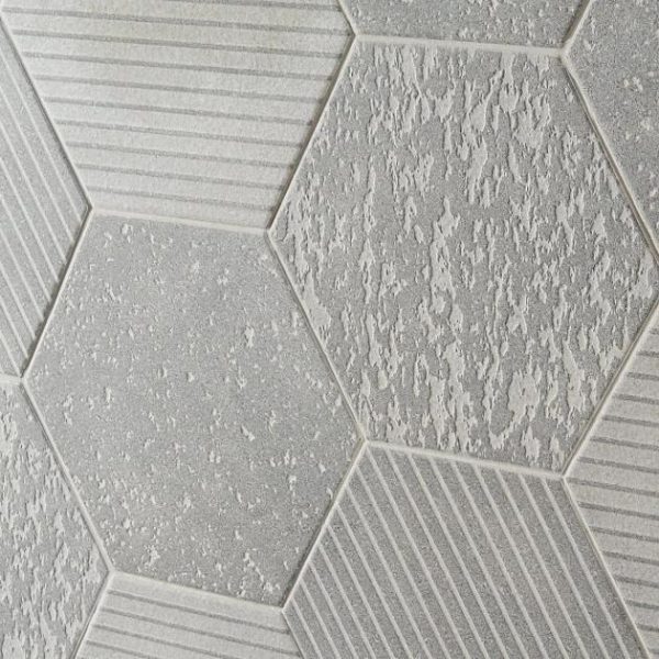 Pool Tiles | 1 sq. ft. Texstone Deco Gris Gray 9″ Matte Porcelain Hexagon Tile Gris Deco Bathroom Bathroom