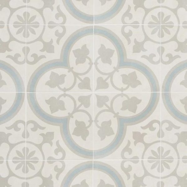 Shower | 1 sq. ft. Lapaz Silver Ornate 9×9 Matte Porcelain Tile Ornate Bathroom Bathroom