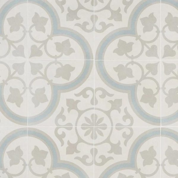 Shower | 1 sq. ft. Lapaz Silver Ornate 9×9 Matte Porcelain Tile Ornate Bathroom Bathroom