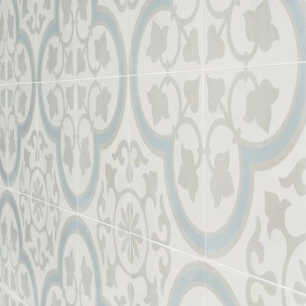 Shower | 1 sq. ft. Lapaz Silver Ornate 9×9 Matte Porcelain Tile Ornate Bathroom Bathroom