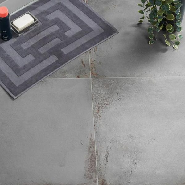 Wall Tiles | 1 sq. ft. Angela Harris Flatiron Gray 24×48 Matte Porcelain Tile Gray Bathroom Bathroom