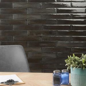 Backsplash & Kitchen | 1 sq. ft. Paint Nero Black 3×16 Glossy Porcelain Subway Tile Nero Backsplash & Kitchen Backsplash & Kitchen