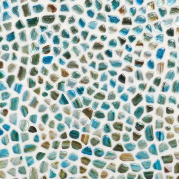 Shower | 1 sq. ft. Komorebi Pebble Juneau Spring Multicolor Polished Glass Mosaic Tile Juneau Spring Backsplash & Kitchen Backsplash & Kitchen