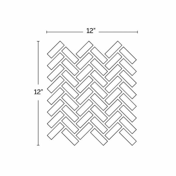 Backsplash & Kitchen | 1 sq. ft. Nero Marquina 1/2″ x4″ Herringbone Polished Marble Mosaic Tile .5X4 Backsplash & Kitchen .5X4