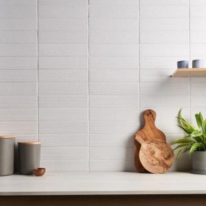 Bathroom | 1 sq. ft. Charlotte Cloud White 3×10 Textured Matte Ceramic Subway Tile White Backsplash & Kitchen Backsplash & Kitchen