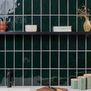 Outdoor & Pavers | 1 sq. ft. Nabi Glass Midnight Blue 4.5×9 Subway Polished Glass Tile Capri Green Backsplash & Kitchen Backsplash & Kitchen