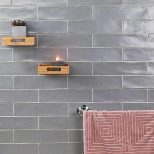 Bathroom | 1 sq. ft. Bayou Gray 3×12 Matte Ceramic Subway Wall Tile Gray Backsplash & Kitchen Backsplash & Kitchen