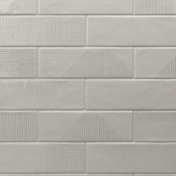 Shower | 1 sq. ft. Enigma Light Gray 2×8 Polished Textured Ceramic Wall Tile Light Gray Backsplash & Kitchen Backsplash & Kitchen