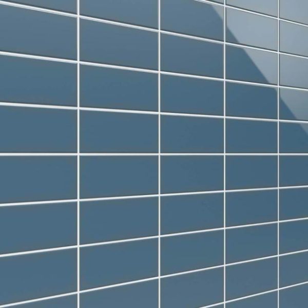 Shower | 1 sq. ft. Park Hill Blue 3×6 Polished Porcelain Tile Blue Backsplash & Kitchen Backsplash & Kitchen